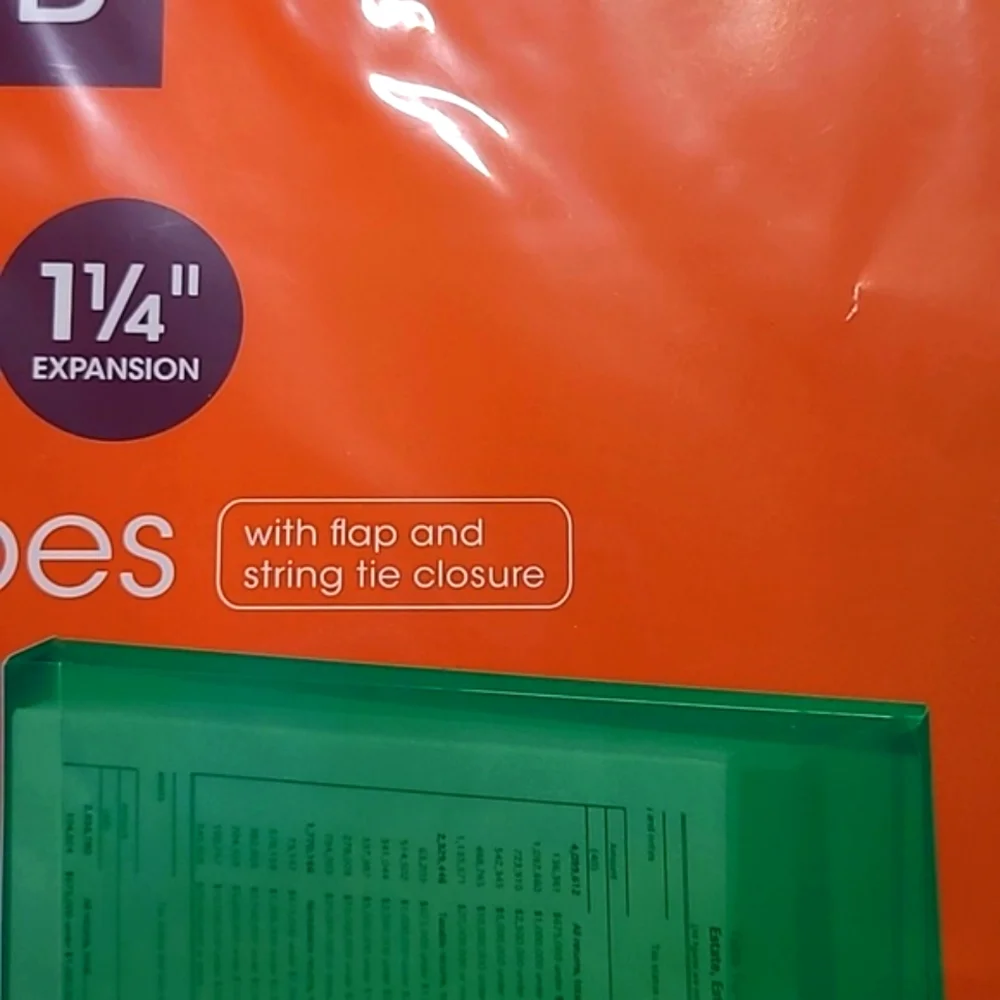 Smead Green Poly Envelopes 1 1/4